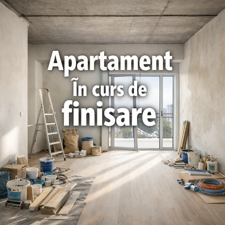 Apartament în curs de finisare cu 3 camere la stadiul de FINISAT 