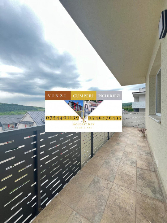 Apartament spațios cu 2 camere, terasă, etaj intermediar și parcare
