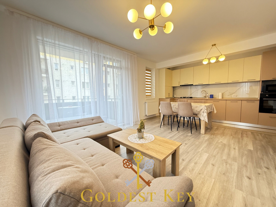 Apartament NOU spațios cu 2 camere și parcare subterană 