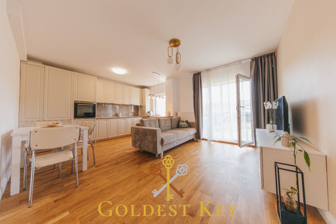 Apartament modern cu 2 camere grădină care oferă un spațiu de recreere