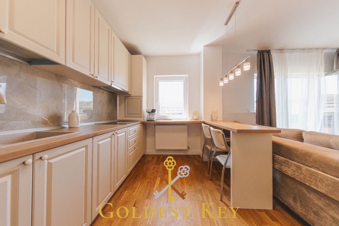 Apartament modern cu 2 camere grădină care oferă un spațiu de recreere