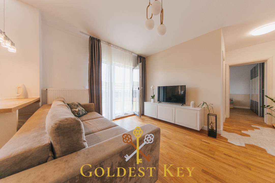 Apartament modern cu 2 camere grădină care oferă un spațiu de recreere