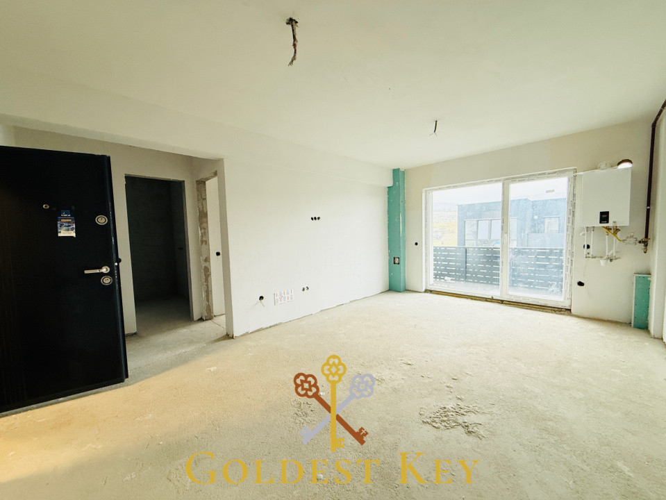 Apartament SEMIFINISAT cu 2 camere, balcon Baciu zona Petrom