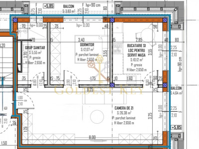 Apartament cu 2 camere, bucatarie și balcoane - Baciu  + TVA