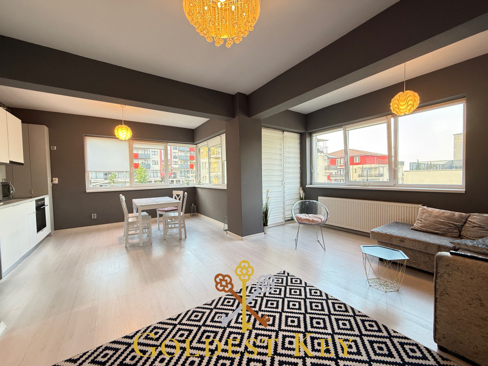 Apartament generos cu 2 camere, balcon și parcare subterană 