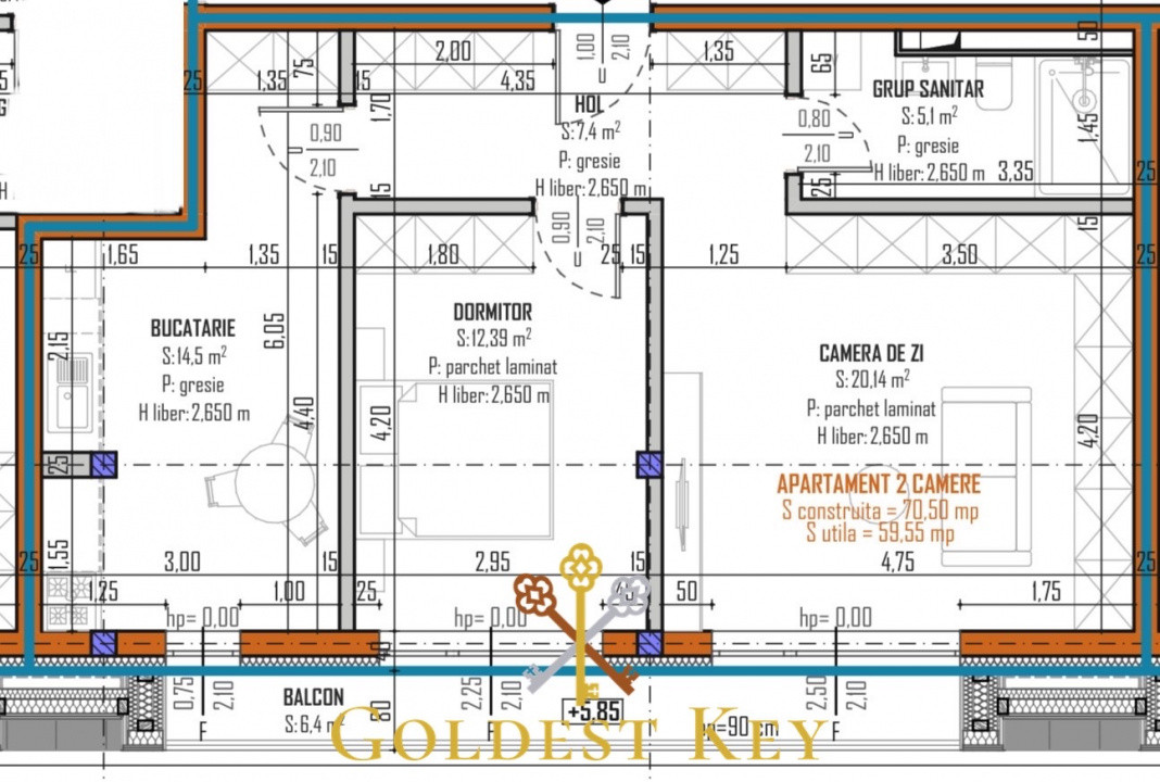 Apartament Sudic cu 3 camere și balcon generos + TVA