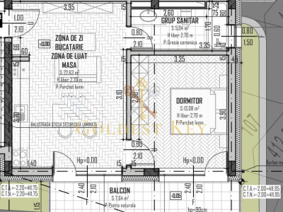 Apartament cu 2 camere și balcon generos BACIU + TVA