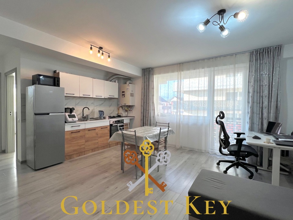 Apartament mobilat și utilat cu 2 camere, terasă și parcare în Baciu! 