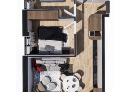 Apartament cu 3 camere, balcon la stadiul de semifinisat BACIU