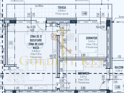 Apartament cu 3 camere, balcon generos. Încălzire în pardoseală 