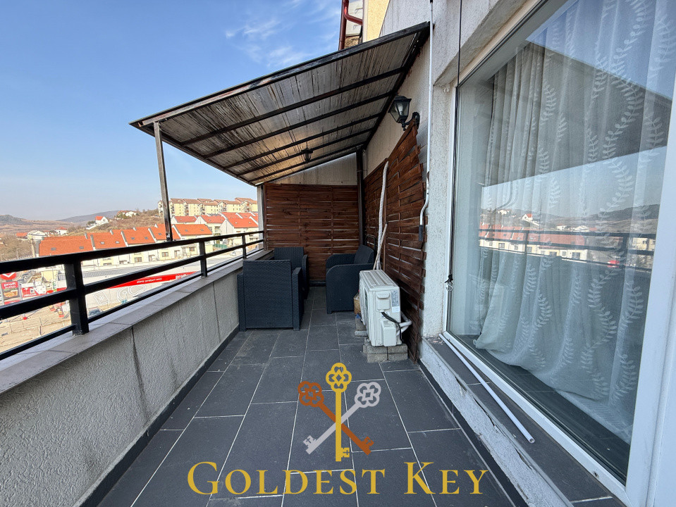 Apartament cu 1 camere decomandat, terasă și parcare