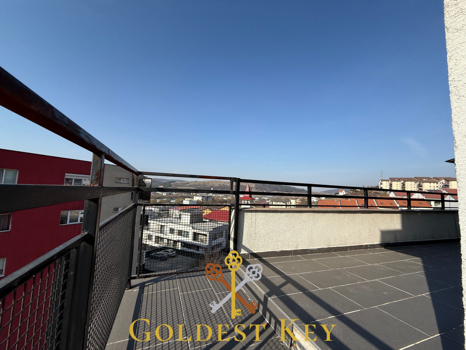 Apartament cu 1 camere decomandat, terasă și parcare