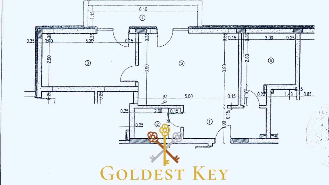 Apartament cu 3 camere, balcon, boxă de depozitare și garaj