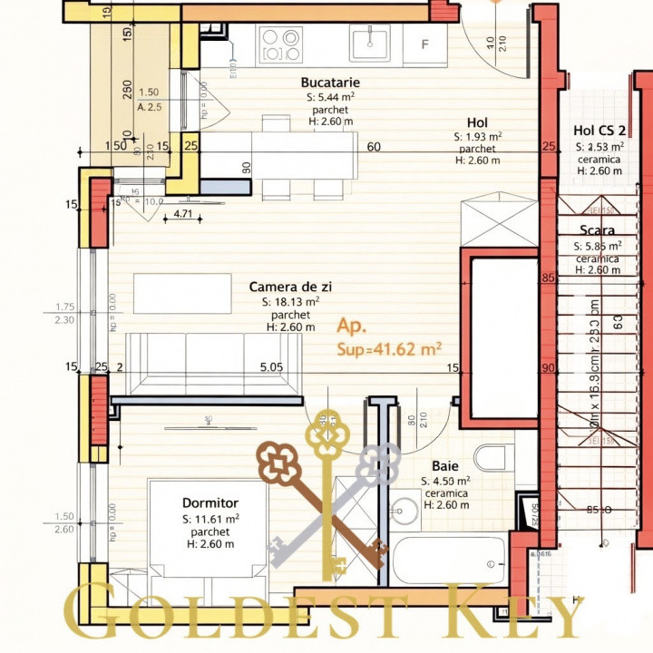 Apartament nou cu 2 camere și balcon! Complet finisat! Floresti 