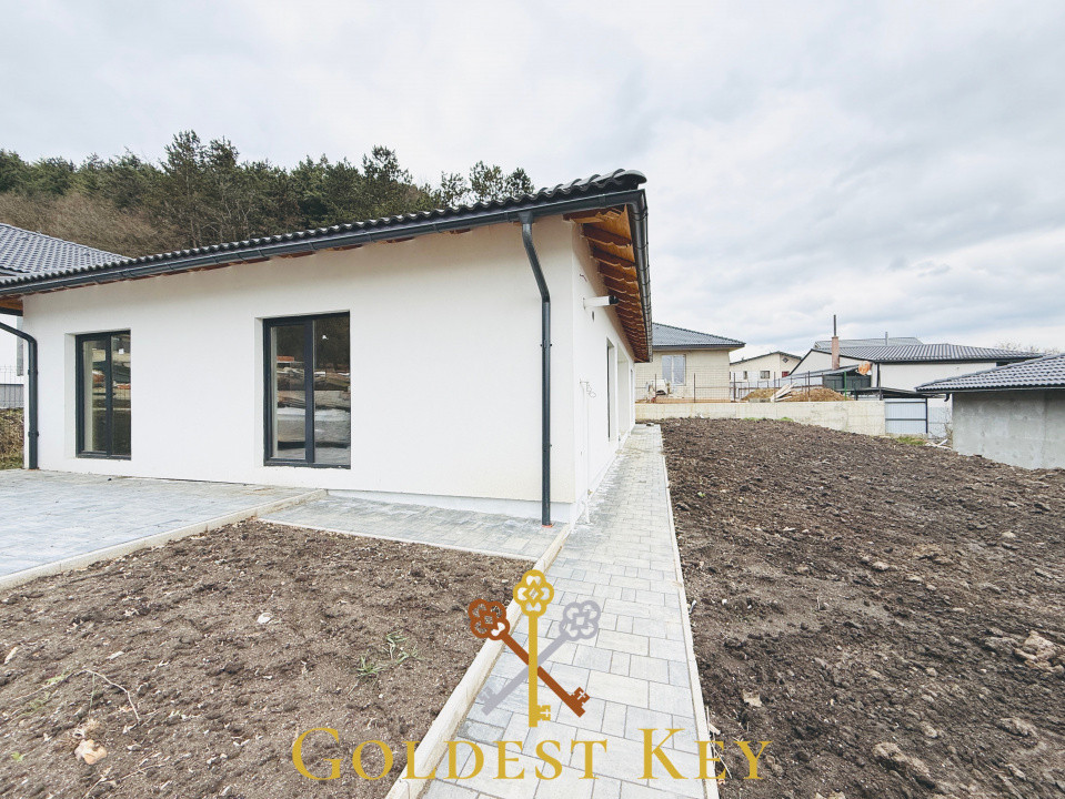 Casa individuală pe un singur nivel cu 4 camere cu CF 