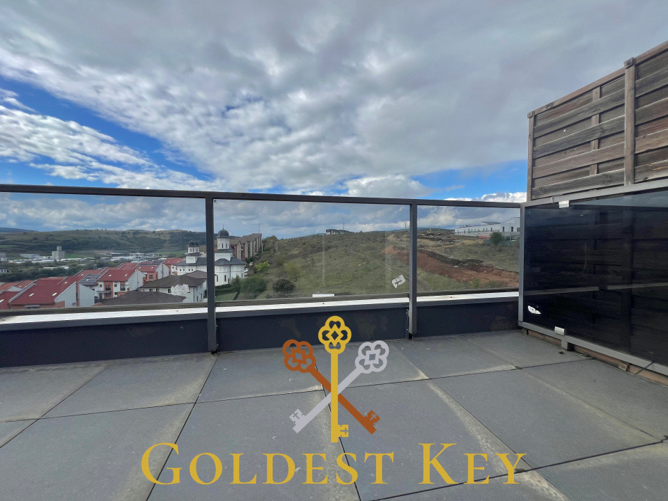 Apartament finisat cu o cameră, terasă și parcare extra Baciu, Petrom