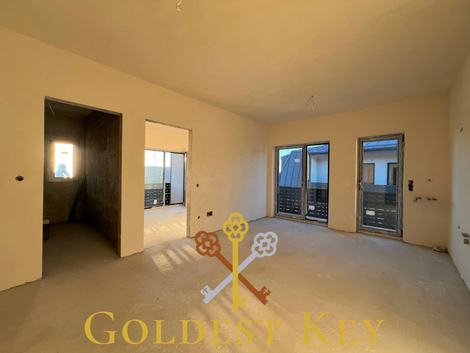 Apartament semifinisat cu două camere și două balcoane! BACIU