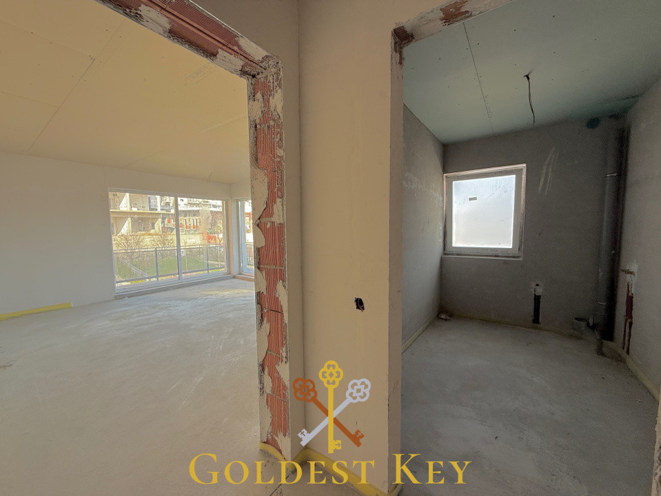 Apartament SEMIFINISAT cu 2 camere, terasă și parcare subterană 