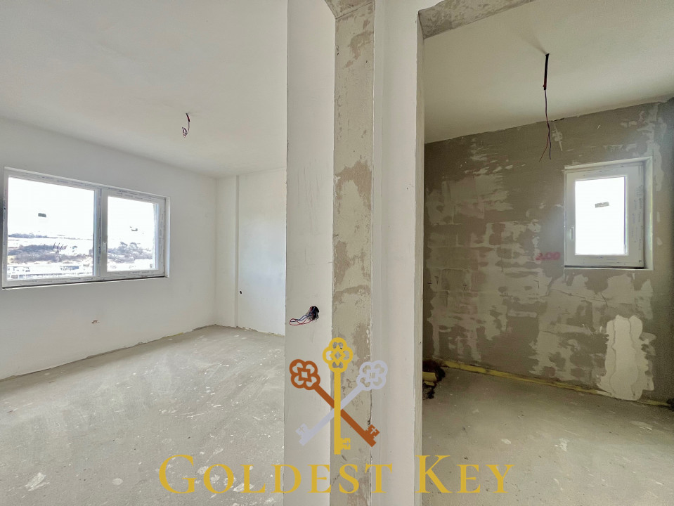 Apartament nou semifinisat, cu două camere si balcon! Baciu