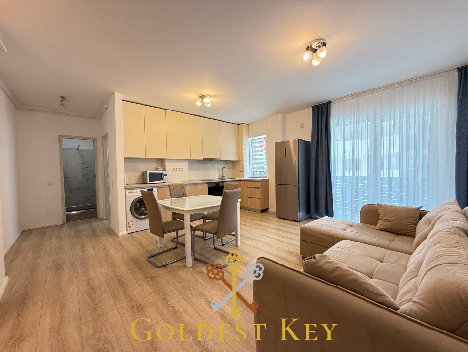 Apartament modern de 51 mp cu 2 camere, balcon și parcare 
